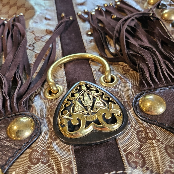 Gucci XL Crystal Fringe Babouska Hobk - Picture 11 of 16